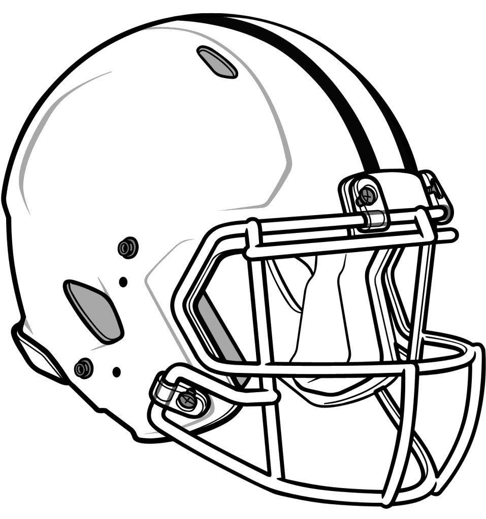 957x1023 Football Helmet Coloring Page