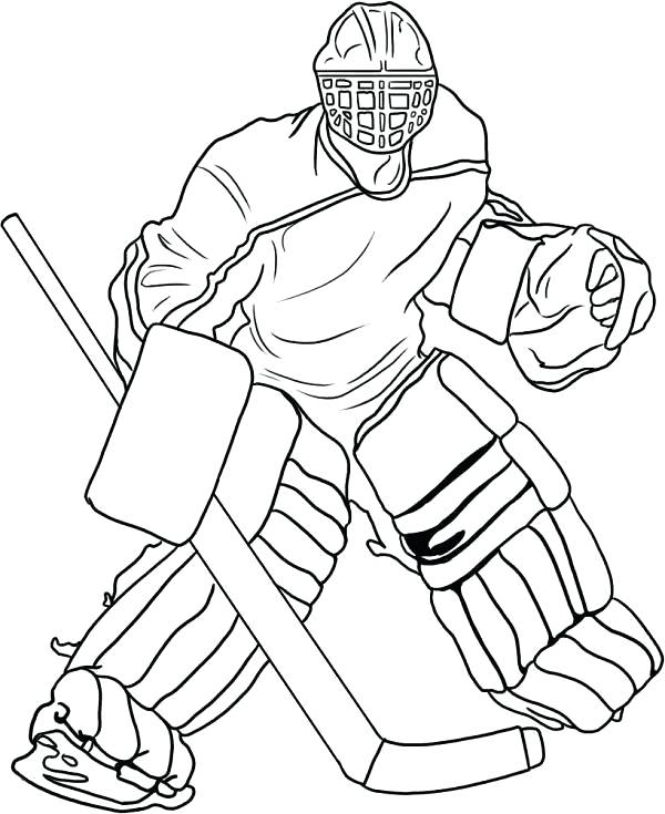 600x735 Hockey Goalie Coloring Pages Hockey Coloring Sheets Free Printable