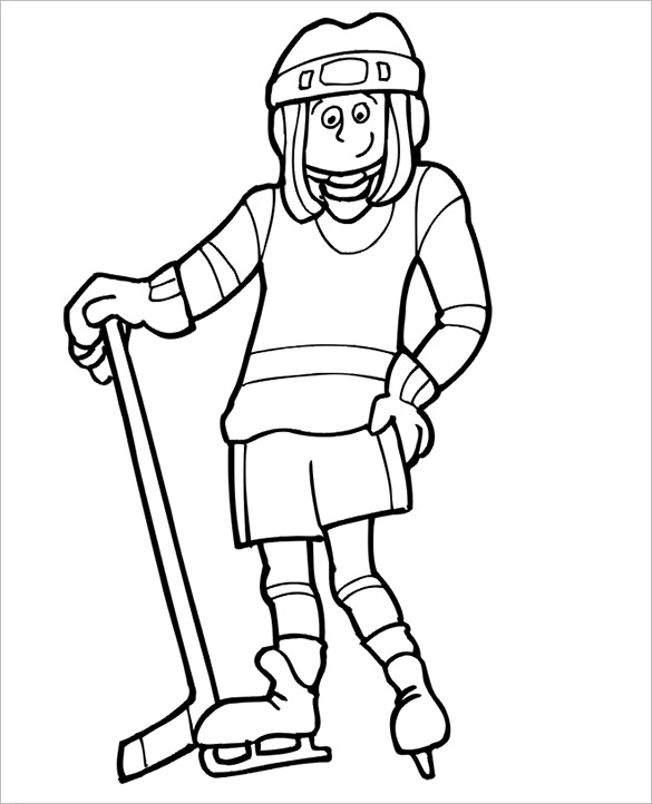 Girl Hockey Player Silhouette at GetDrawings | Free download