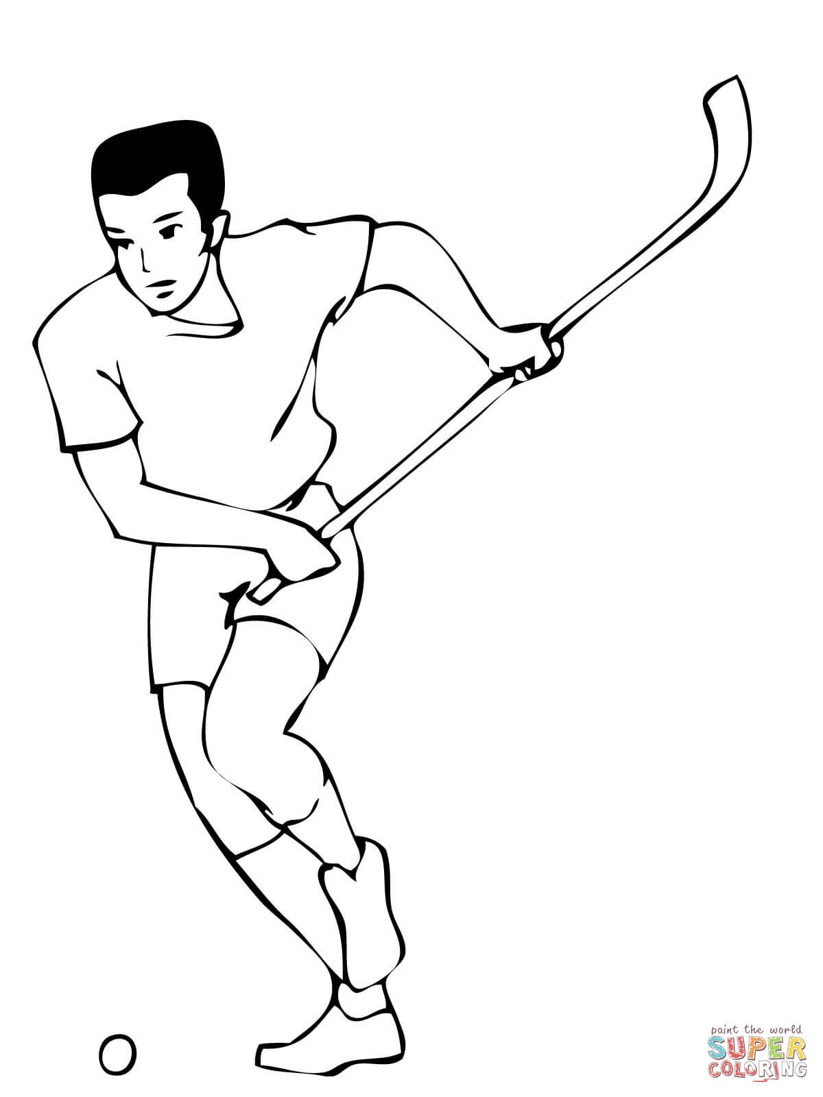 1200x1600 Coloring Page Of A Hockey Player Copy Field Hockey Player Coloring