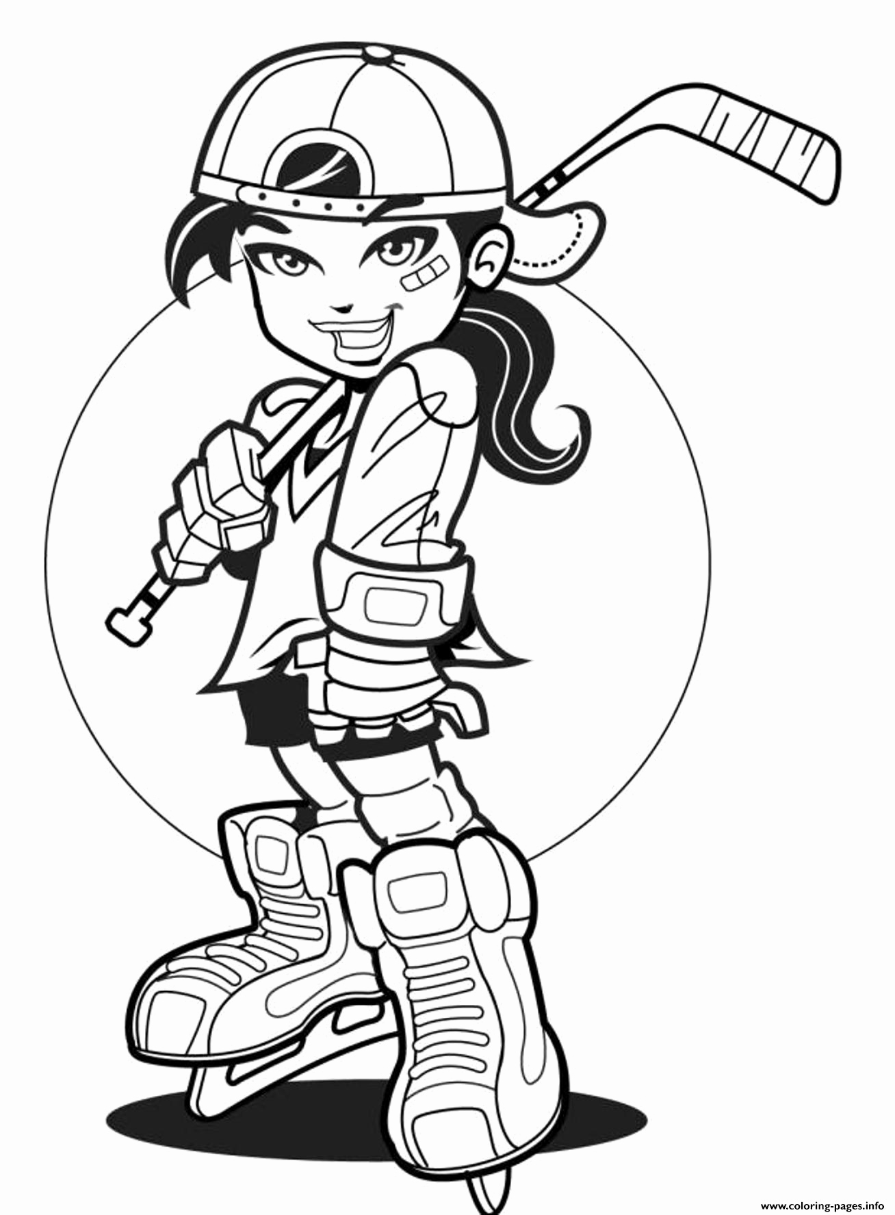 1308x1775 Hockey Coloring Pages Unique Player Girl Hockey Coloring