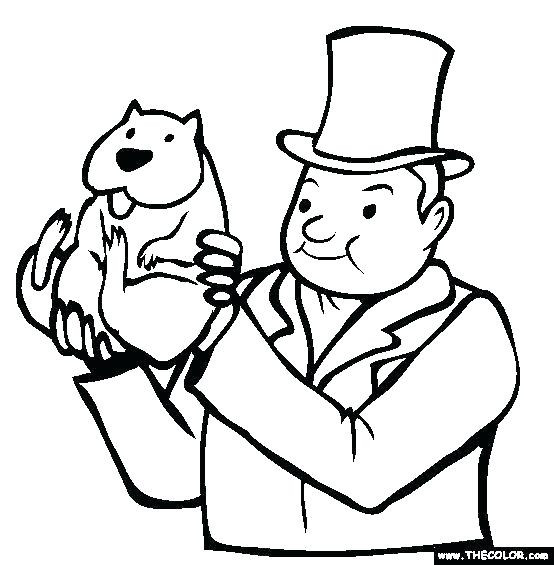 554x565 Ground Hog Coloring Pages Groundhogs Sheet Printable Incredible