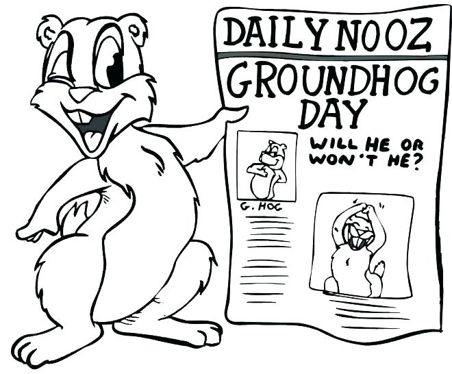 660x546 Groundhog Color Sheet Groundhog Pictures To Color Groundhog