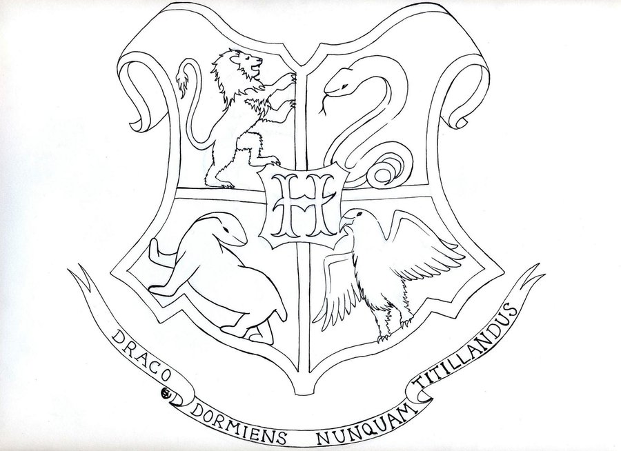 900x654 Hogwarts Crest Coloring Page Many Interesting Cliparts