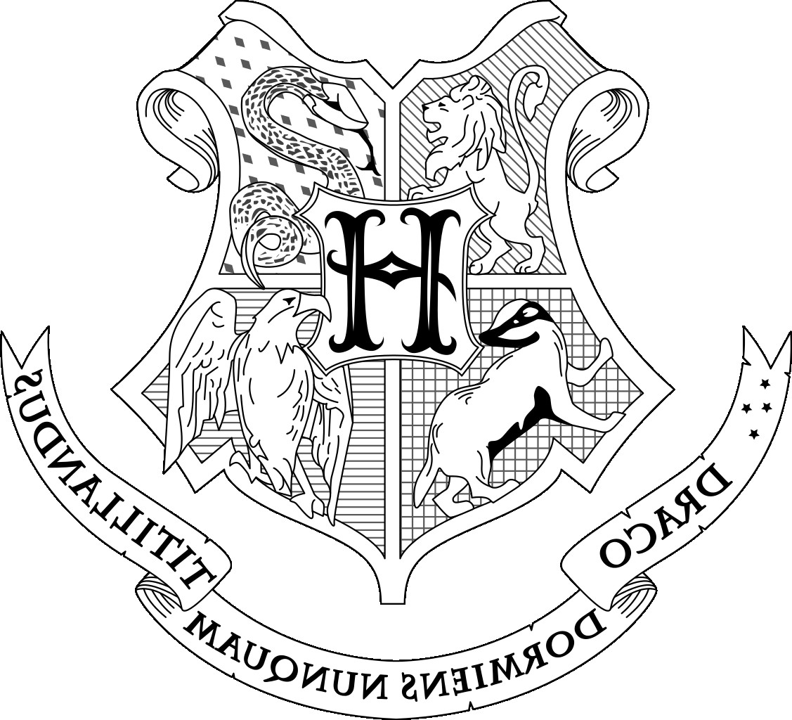 1127x1024 Harry Potter Coloring Pages Hogwarts Crest Home At Page