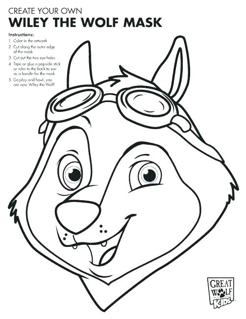 502x650 Free Printable Wolf Mask Patterns Coloring Page Printable Coloring