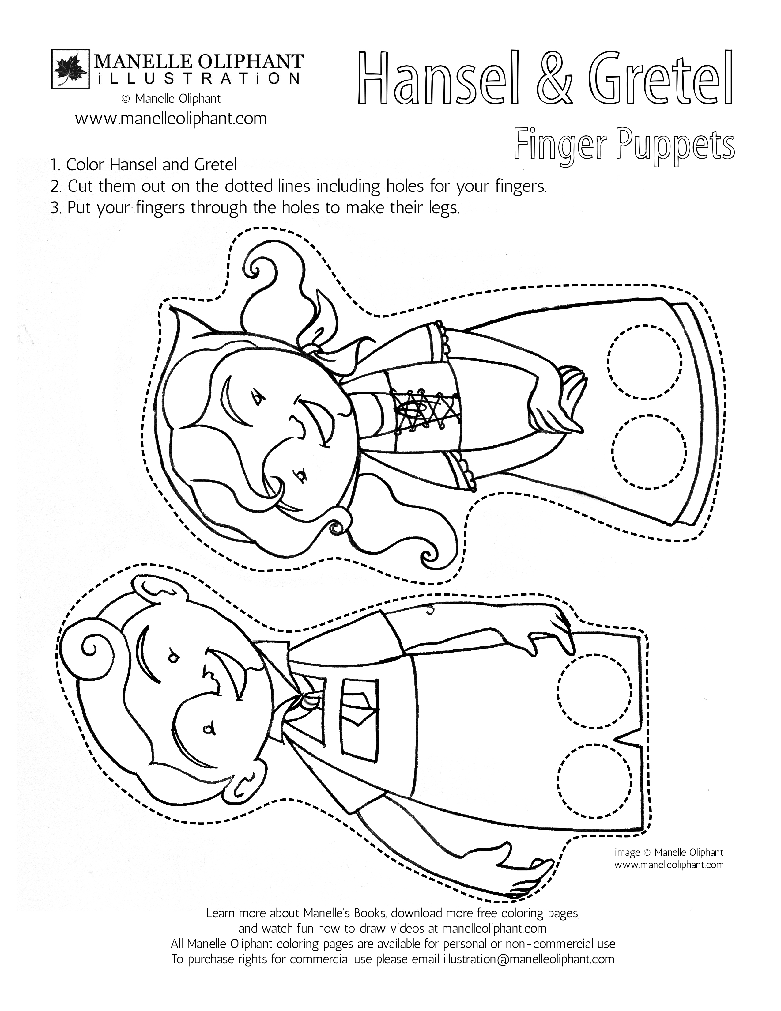 2550x3300 Hand Puppet Coloring Page