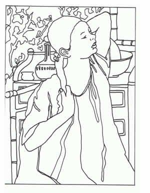 300x386 Famous Paintings Into Coloring Pages Forget Free Draw Time