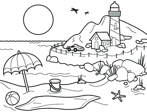 600x459 Holiday Coloring Pages Coloring Pages Summer Summertime Coloring