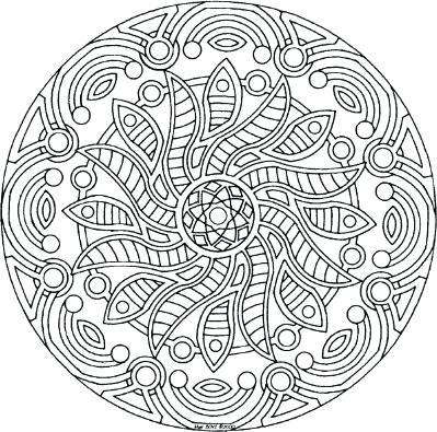 399x395 Color Mandalas Online Free Holiday Coloring Complex Mandala