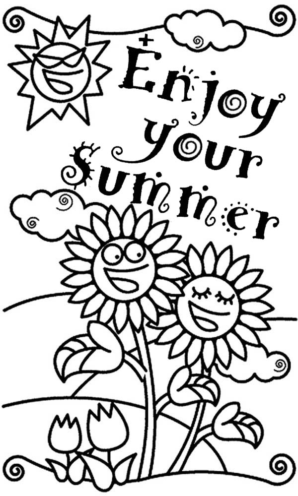 600x1000 Enjoy Your Summertime Holiday Coloring Page