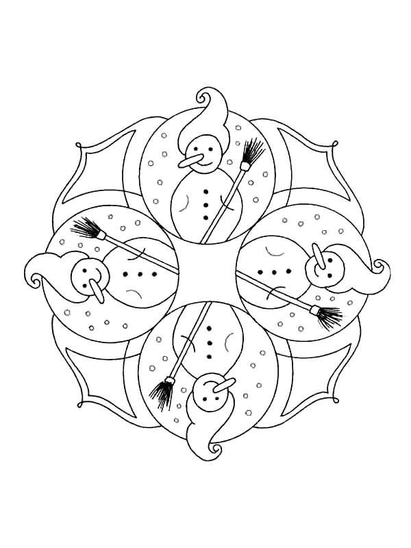 600x800 Kids N Coloring Pages Of Mandala Christmas
