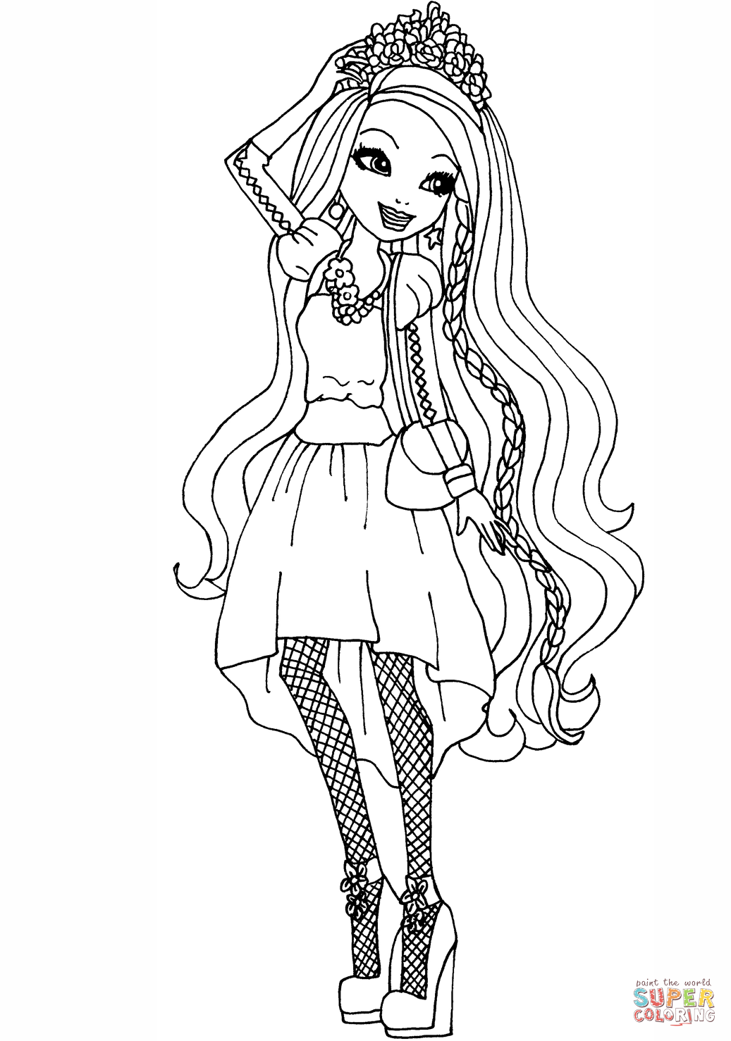 1037x1478 Ever After High Holly Ohair Coloring Page Free Printable Coloring