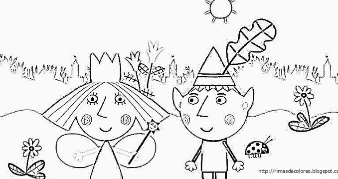 678x359 Ben And Holly Printable Colouring Pages Coloring Page Ideas