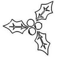 200x200 Christmas Holly Leaf Templates For Crafts, Graphics, Printables