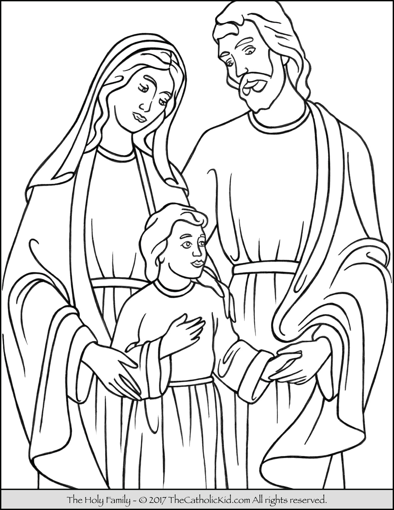 1275x1650 Holy Family Coloring Page