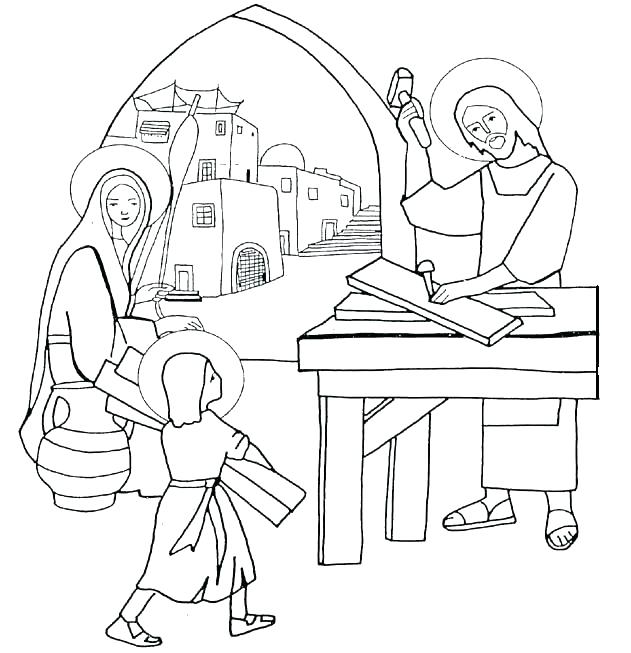 631x653 Holy Family Coloring Pages Holy Family Coloring Pages Family