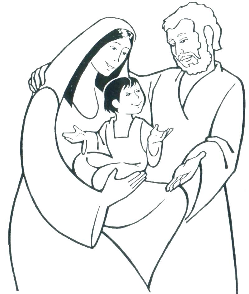 800x945 Holy Family Printable Coloring Pages