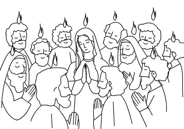 600x420 Pentecost Praise Jesus And Holy Spirit Coloring Page Color Luna