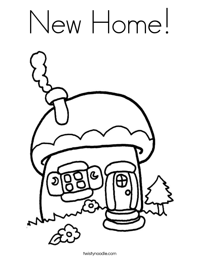 685x886 New Home Coloring Page