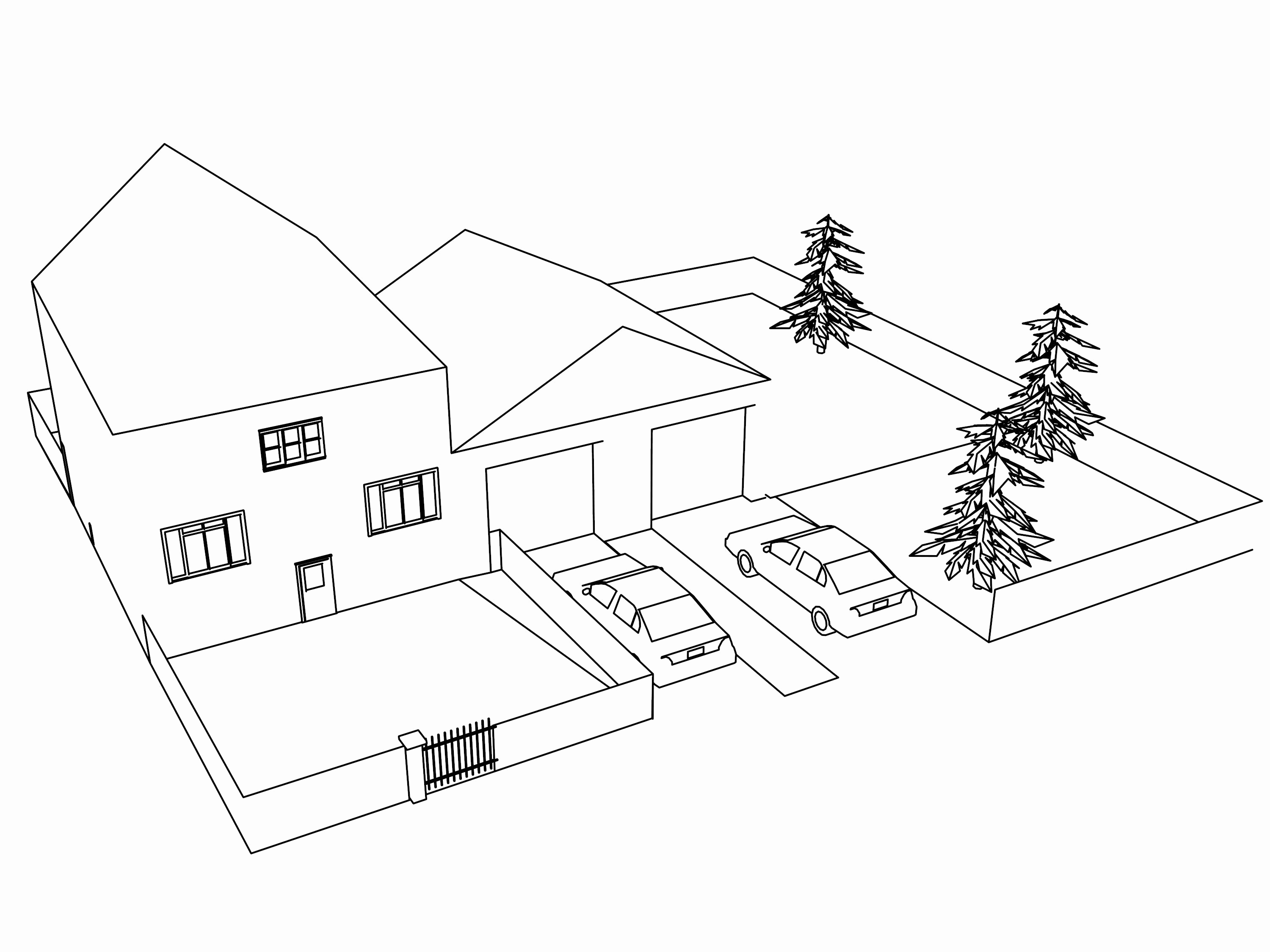 3000x2250 Coloring Page House Lovely House Home Coloring Pages