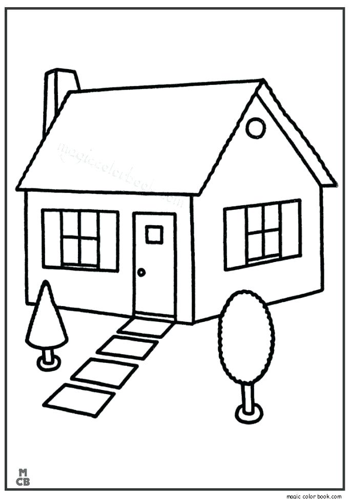 685x975 Coloring Pages House Printable Doll House Coloring Page Coloring