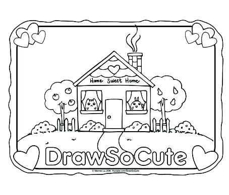 454x388 Home Coloring Page Little Bill Coloring Pages Home Sweet Home