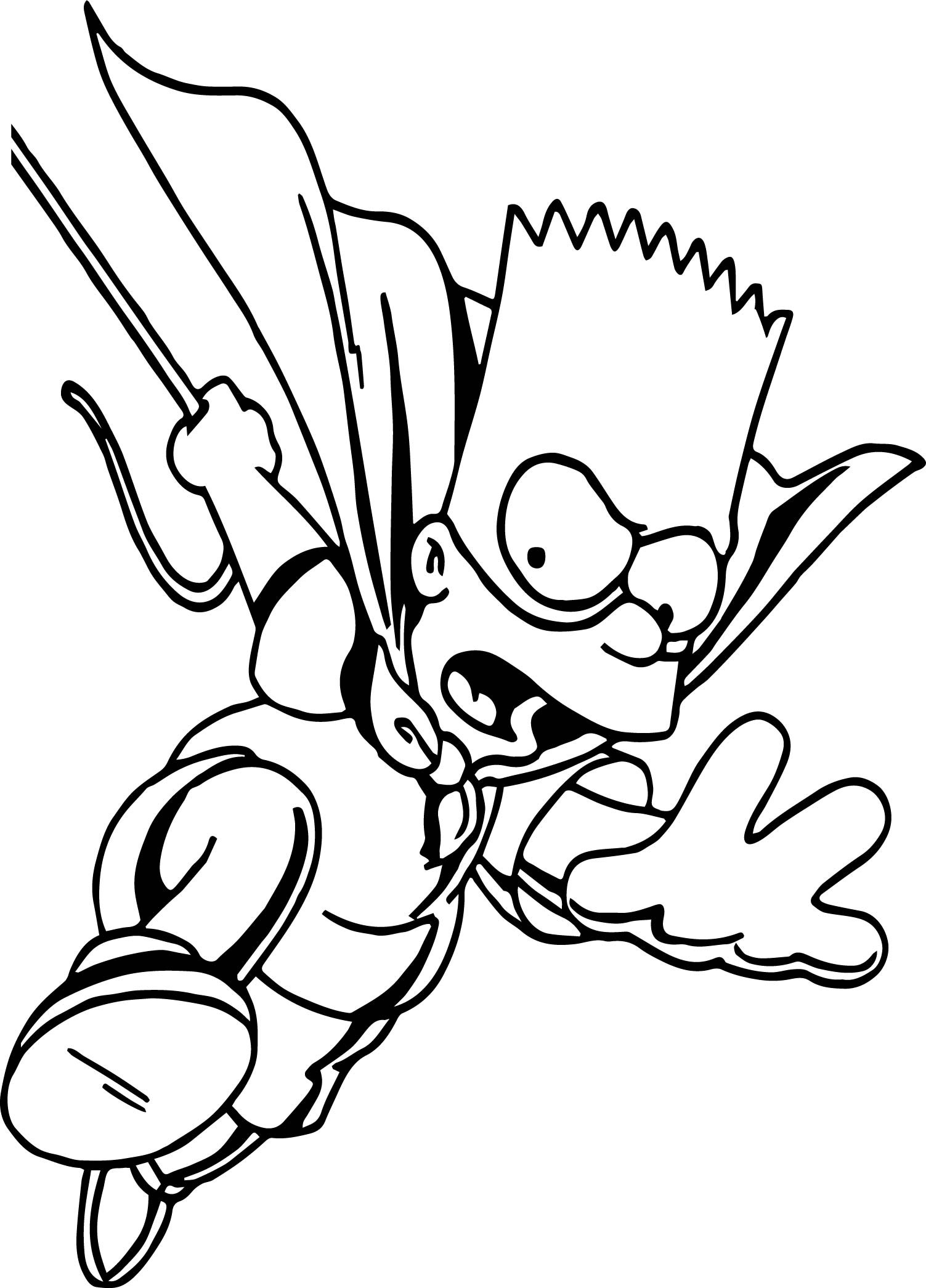 1503x2091 Homer Simpson Coloring Page Free Printable Pages Arresting Bart