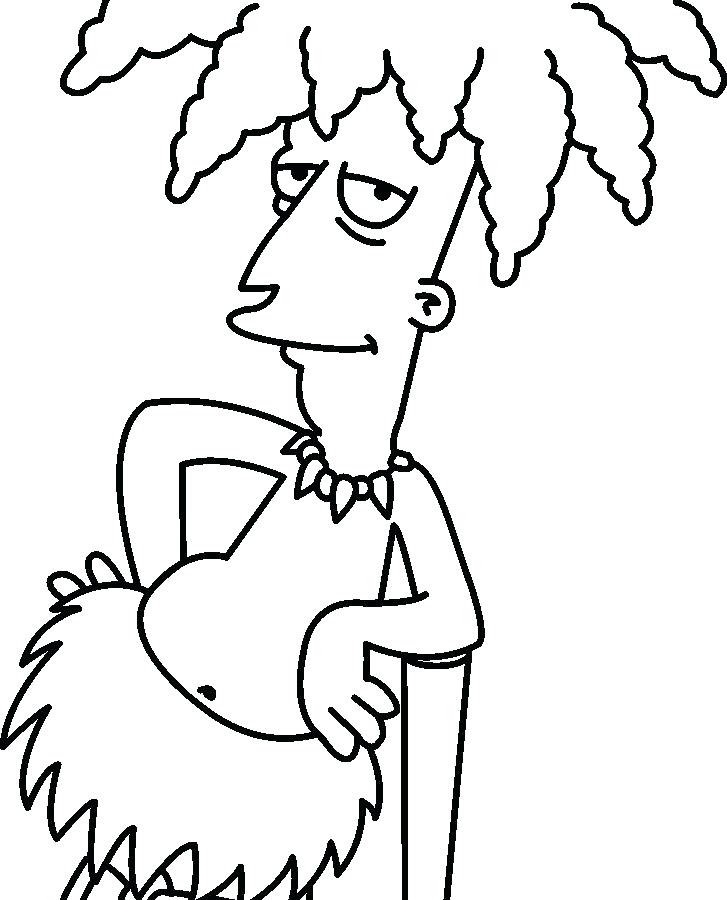 727x900 Bart Simpson Coloring Pages Free