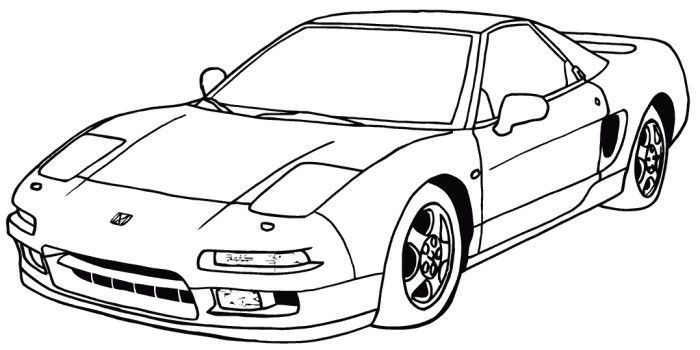 700x350 Coloring Pages Honda Cars Acura Nsx Honda Coloring Page De