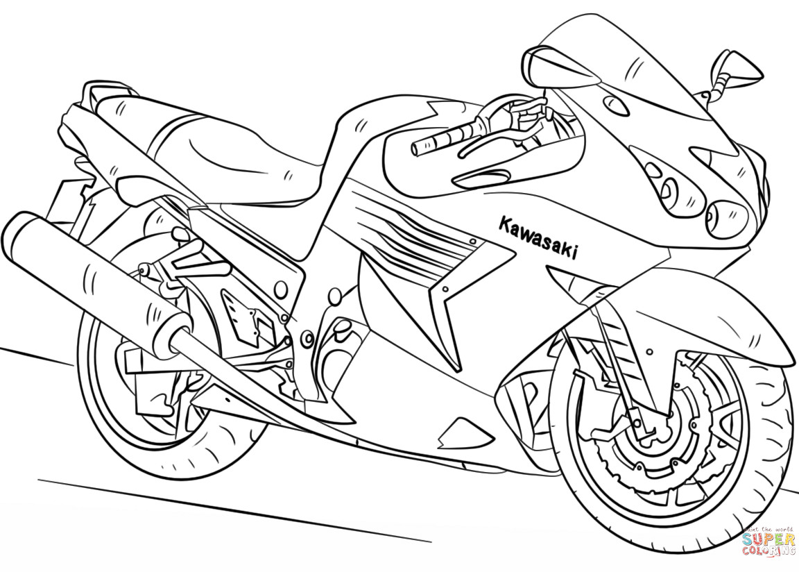 1152x824 Honda Motorcycle Coloring Page Free Printable Pages Brilliant