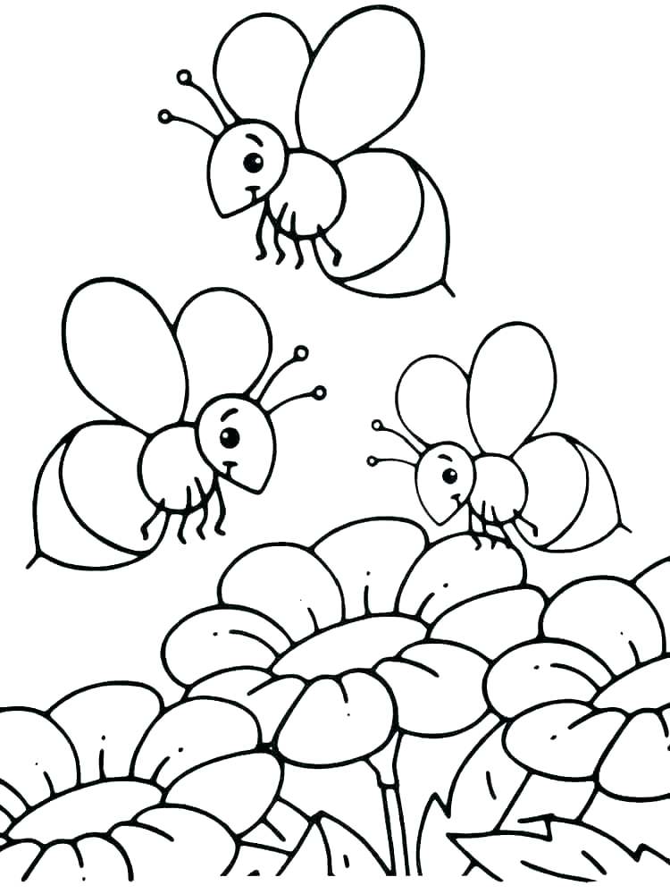 750x1000 Coloring Pages Of Bees Coloring Pages Of Bees Honey Bee Coloring