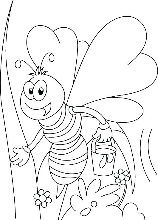 530x740 Coloring Pages Of Bees Honey Bee Coloring Pages Free Coloring