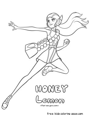 291x377 Printable Big Hero Coloring Pages Honey Lemon For Kidsfree