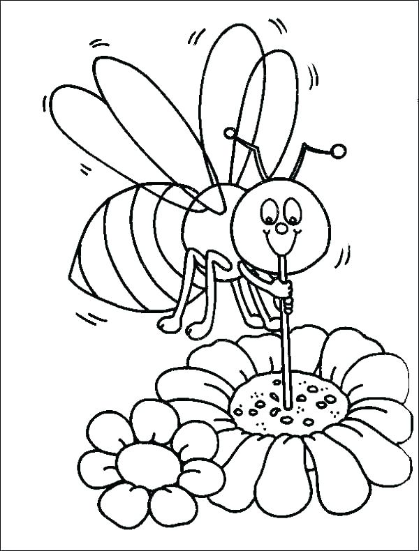 600x790 Bee Coloring Pages Bee Coloring Pages In Addition To Beehive