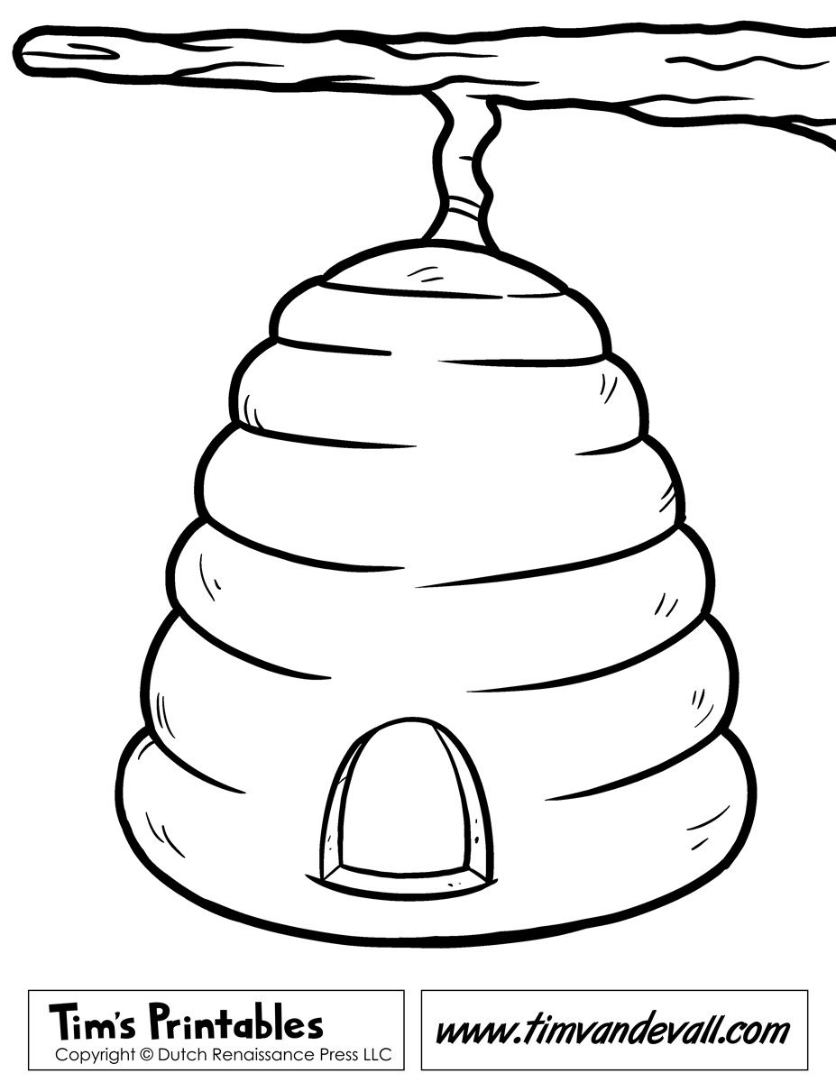 927x1200 Wp Content Uploads Beehive Coloring Page