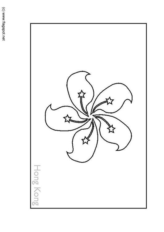 531x750 Coloring Page Flag Hong Kong