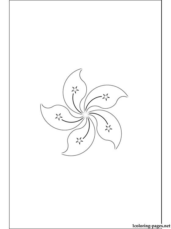 560x750 Hong Kong Flag Coloring Page Coloring Pages