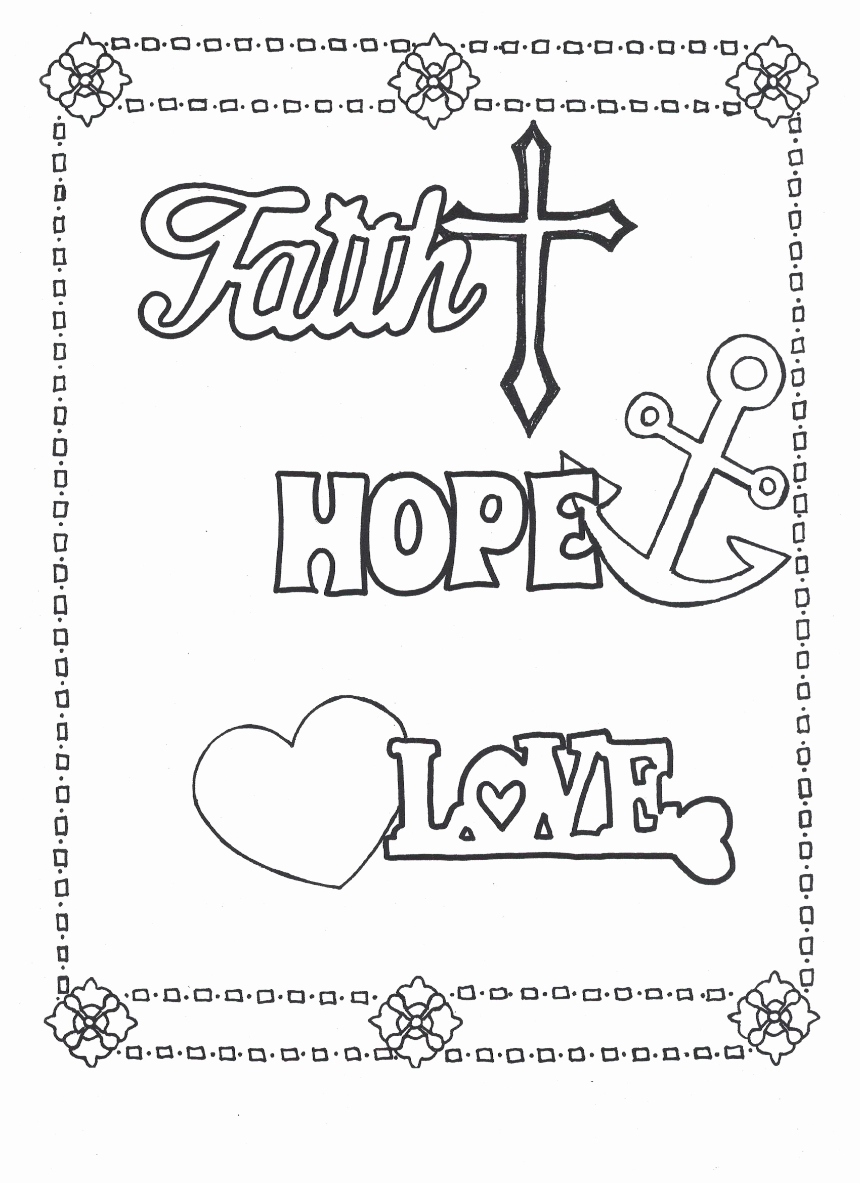 1700x2338 Coloring Pages Love Lovely Faith Hope Love Coloring Page