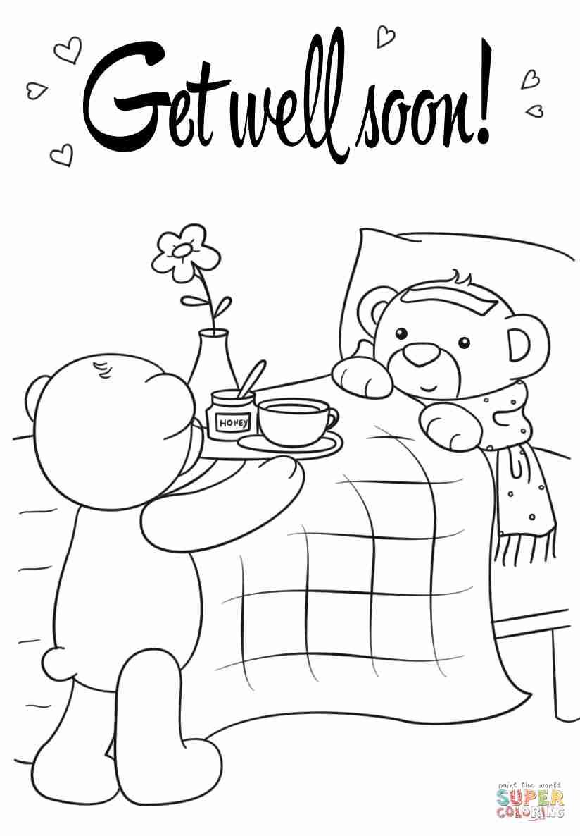 824x1186 Get Well Soon Coloring Page Free Printable Pages Endearing