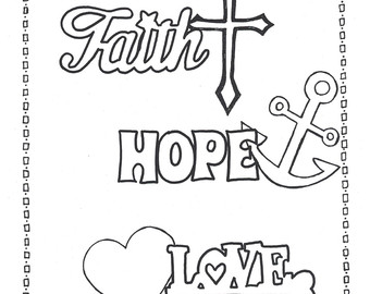 340x270 Hope Adult Coloring Etsy