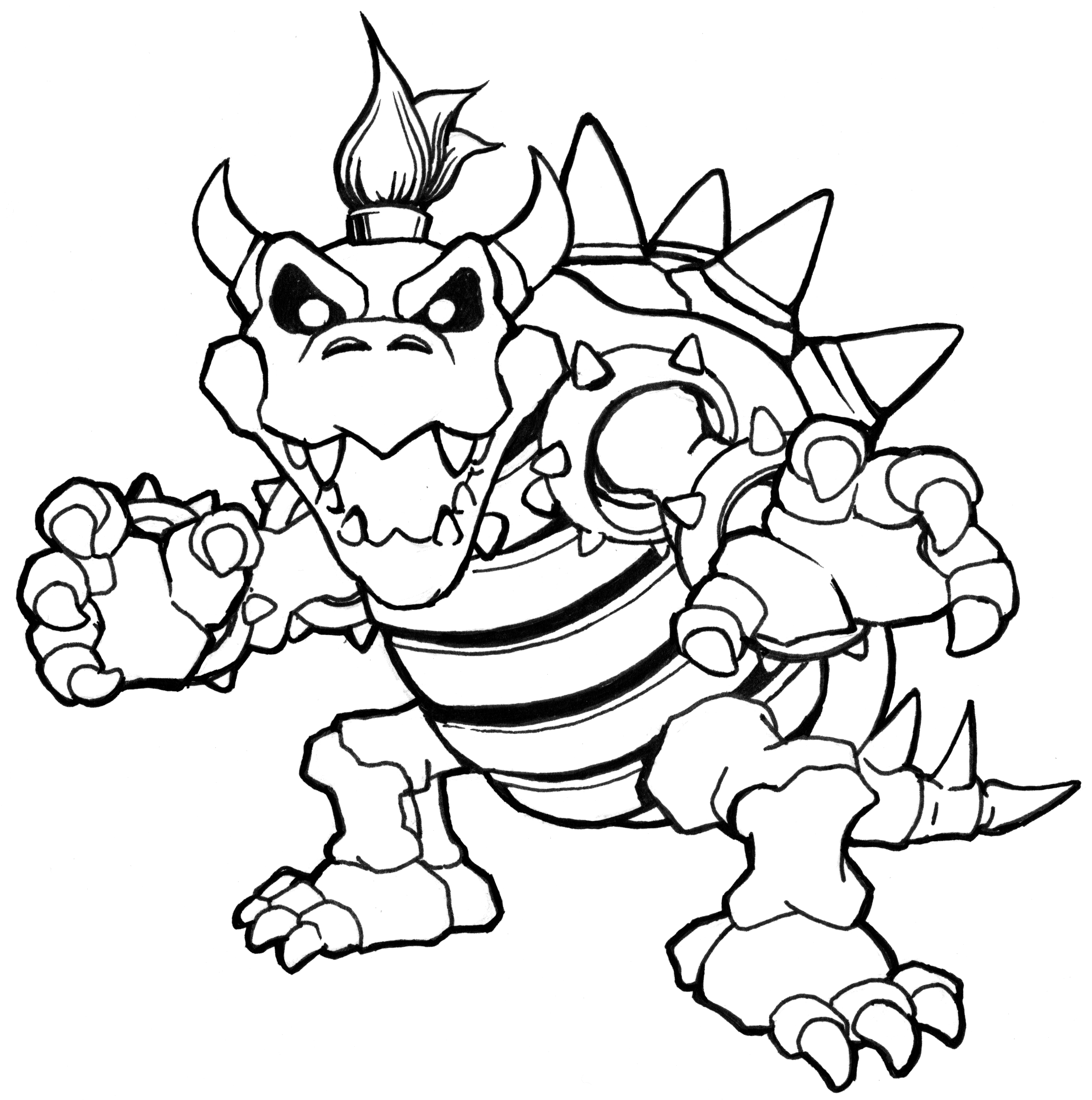 7000x7053 Bowser Coloring Pages
