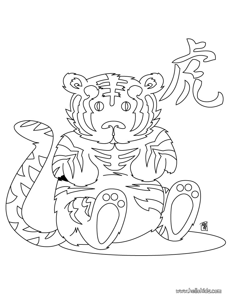 820x1060 Chinese Zodiac Coloring Pages