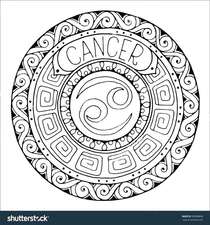 736x785 Cancer Coloring Pages Cancer Horoscope Tattoos Coloring Pages