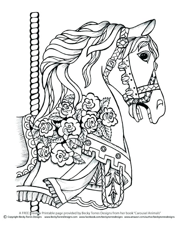 618x795 Coloring Pages Horses