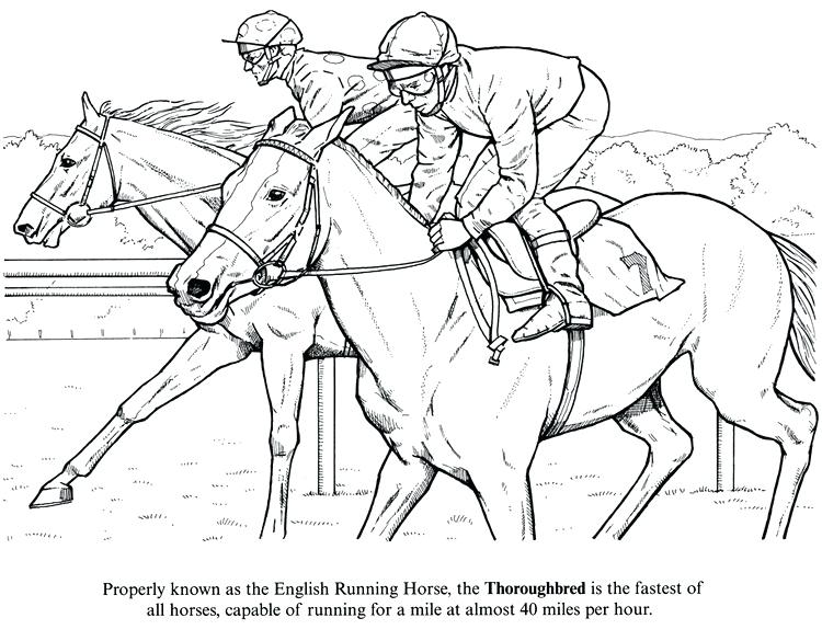 750x585 Horse Racing Coloring Pages Click To See Printable Version