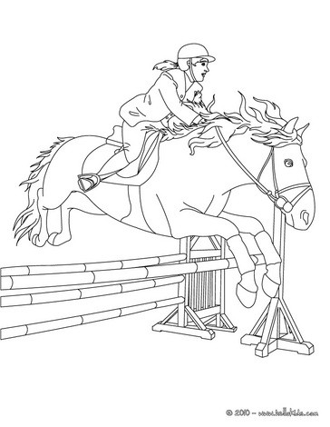364x470 Equestrian Coloring Pages