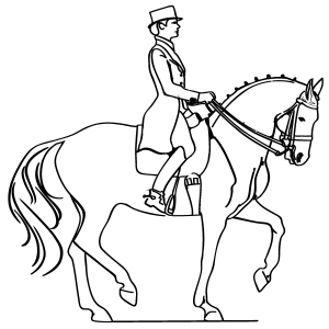 300x300 Horse And Rider Coloring Page