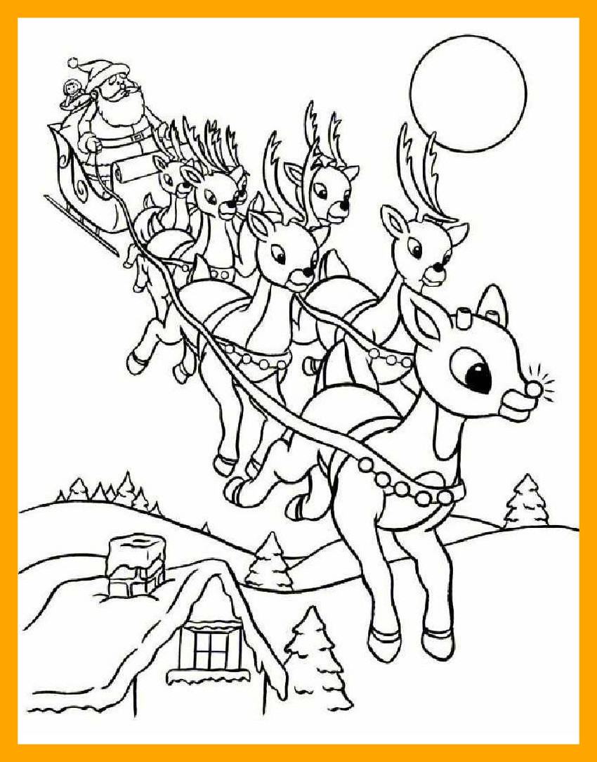 850x1084 Horse Drawn Sleigh Coloring Pages
