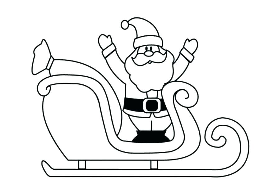 878x622 Santa Sleigh Coloring Page In Sleigh Coloring Page Coloring Games